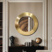 Sphere Iron Frame Mirror in Gold - 66003Gold-30M