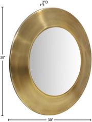 Sphere Iron Frame Mirror in Gold - 66003Gold-30M