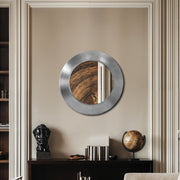 Sphere Iron Frame Mirror in Silver - 66003Silver-24M