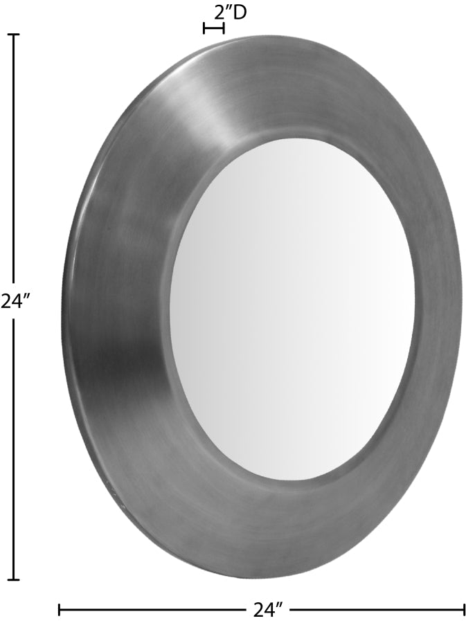 Sphere Iron Frame Mirror in Silver - 66003Silver-24M