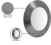 Sphere Iron Frame Mirror in Silver - 66003Silver-24M