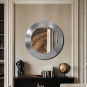 Sphere Iron Frame Mirror in Silver - 66003Silver-30M