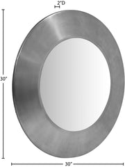 Sphere Iron Frame Mirror in Silver - 66003Silver-30M