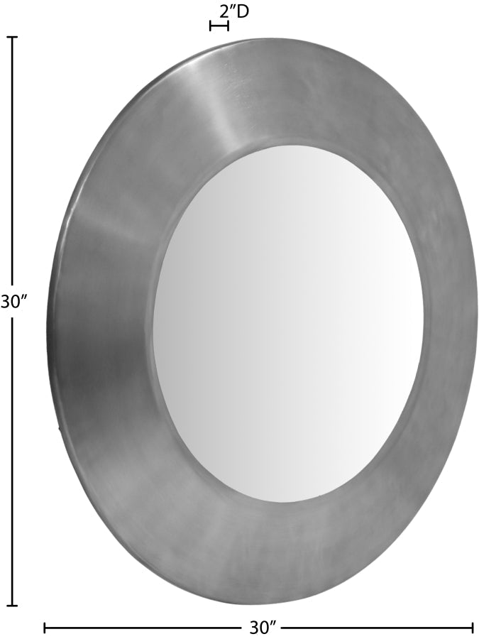 Sphere Iron Frame Mirror in Silver - 66003Silver-30M