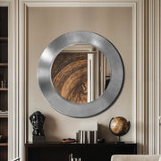 Sphere Iron Frame Mirror in Silver - 66003Silver-36M