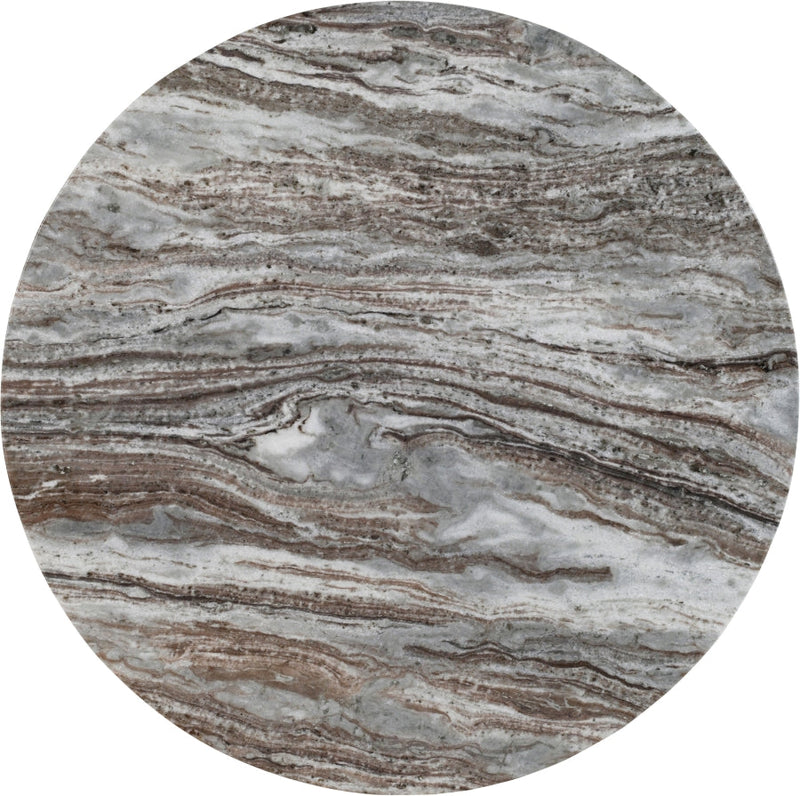 Spherical Marble Coffee Table in Brown - 264Brown-CT