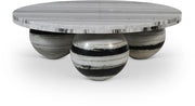 Spherical Marble Coffee Table in Panda - 264Panda-CT
