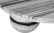 Spherical Marble Coffee Table in Panda - 264Panda-CT