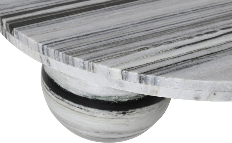 Spherical Marble Coffee Table in Panda - 264Panda-CT