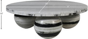 Spherical Marble Coffee Table in Panda - 264Panda-CT