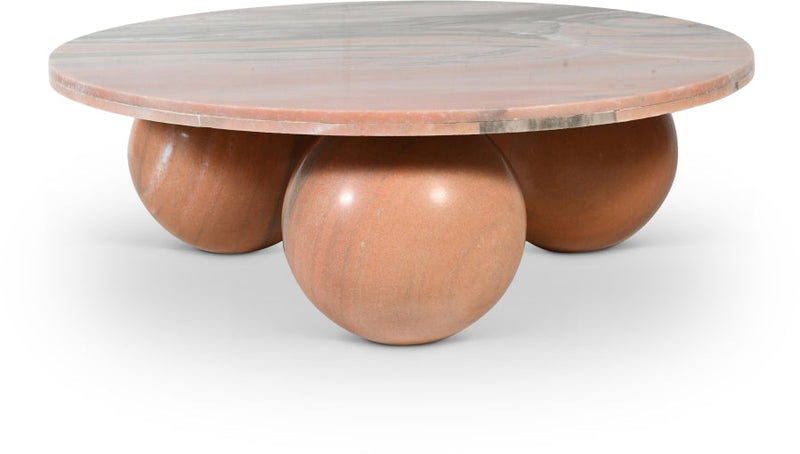 Spherical Marble Coffee Table in Pink - 264Pink-CT