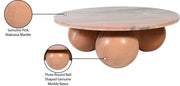 Spherical Marble Coffee Table in Pink - 264Pink-CT