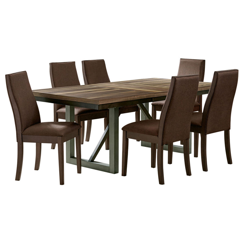 Spring Creek 7-piece Rectangular Dining Table Set Chocolate - 106581-S7