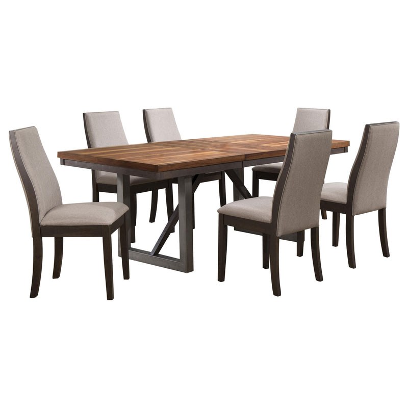 Spring Creek 7-piece Rectangular Dining Table Set Taupe - 106581-S7G