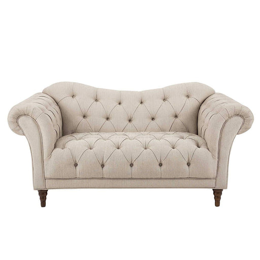 St. Claire Beige Loveseat - Gate FurnitureLoveseat