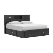 Stabotta Black King Bookcase Bed with Storage - PCB1755B11