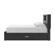 Stabotta Black King Bookcase Bed with Storage - PCB1755B11