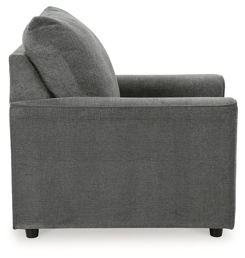 Stairatt Chair and Ottoman in Gravel - PKG014495