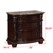 Stanley Cherry Brown Upholstered Sleigh Bedroom Set - Gate FurnitureBedroom Set