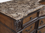 Stanley Coffee Brown Upholstered Sleigh Bedroom Set - Gate FurnitureBedroom Set