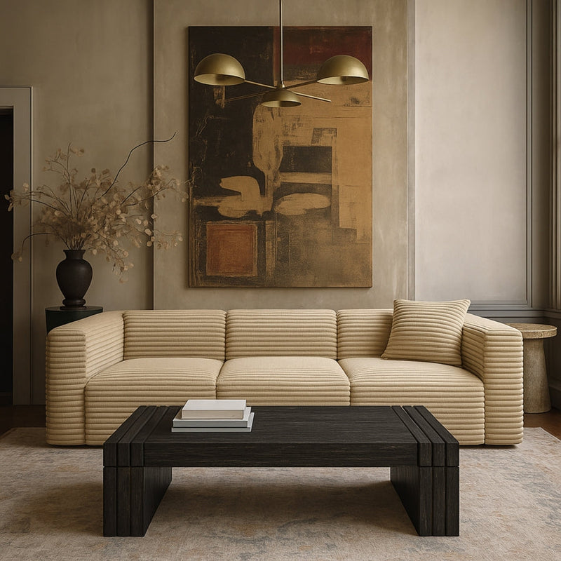 Stanton Oak Veneer And Solid Wood Coffee Table in Black - 232Black-C