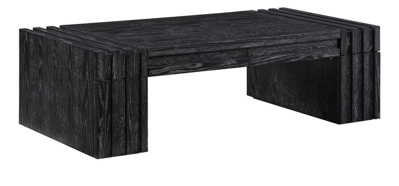 Stanton Oak Veneer And Solid Wood Coffee Table in Black - 232Black-C