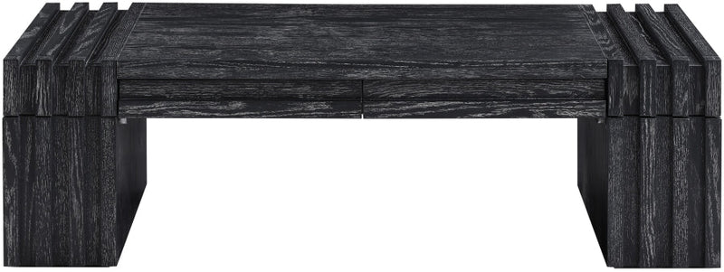 Stanton Oak Veneer And Solid Wood Coffee Table in Black - 232Black-C