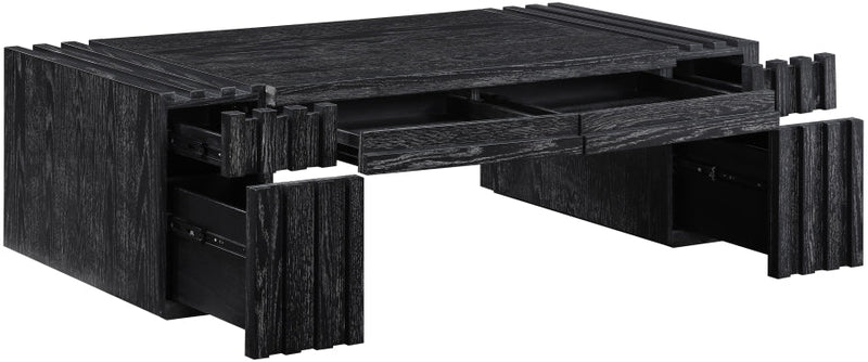 Stanton Oak Veneer And Solid Wood Coffee Table in Black - 232Black-C