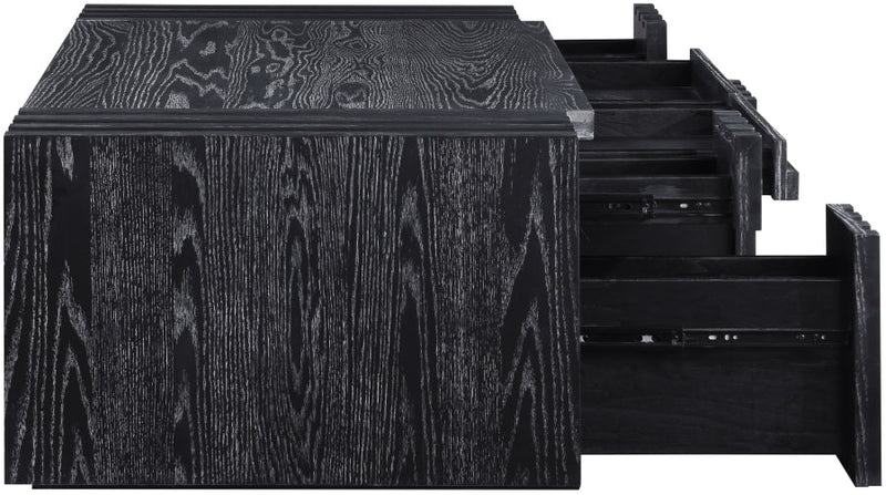 Stanton Oak Veneer And Solid Wood Coffee Table in Black - 232Black-C