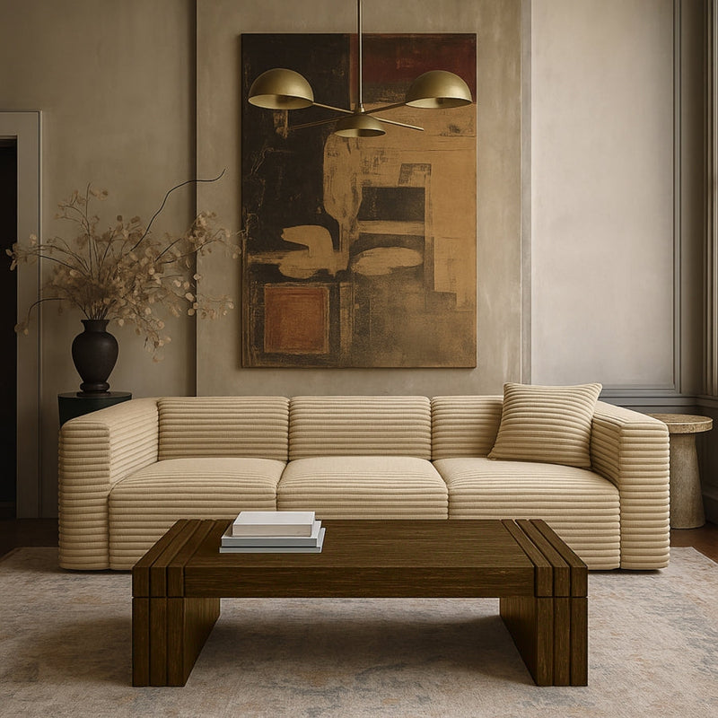 Stanton Oak Veneer And Solid Wood Coffee Table in Brown - 232Brown-C