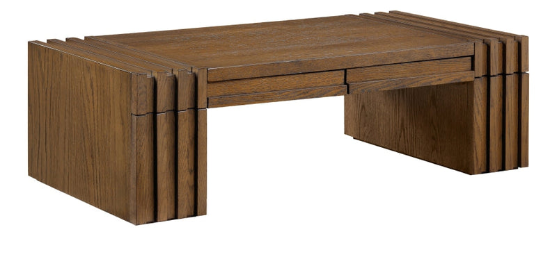 Stanton Oak Veneer And Solid Wood Coffee Table in Brown - 232Brown-C