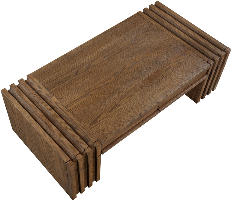 Stanton Oak Veneer And Solid Wood Coffee Table in Brown - 232Brown-C