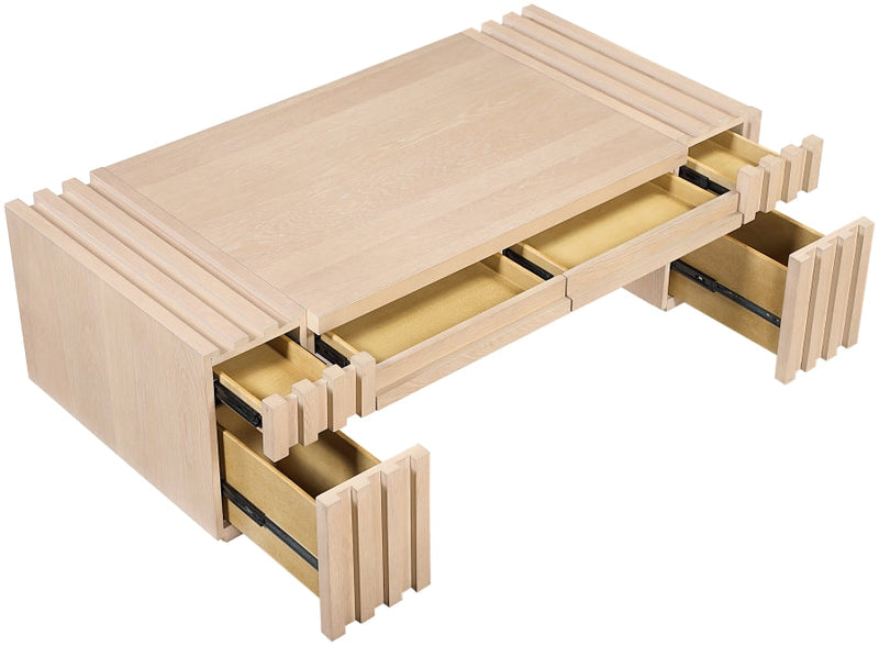 Stanton Oak Veneer And Solid Wood Coffee Table in Natural - 232Natural-C