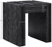 Stanton Oak Veneer And Solid Wood End / Side Table in Black - 232Black-E