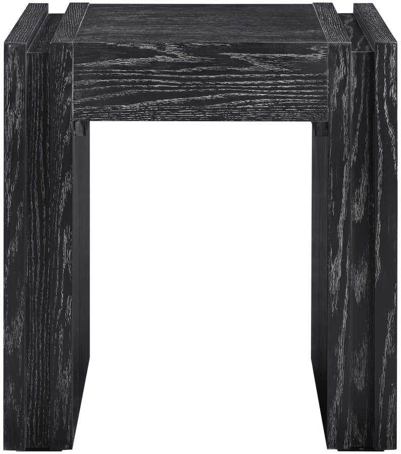 Stanton Oak Veneer And Solid Wood End / Side Table in Black - 232Black-E