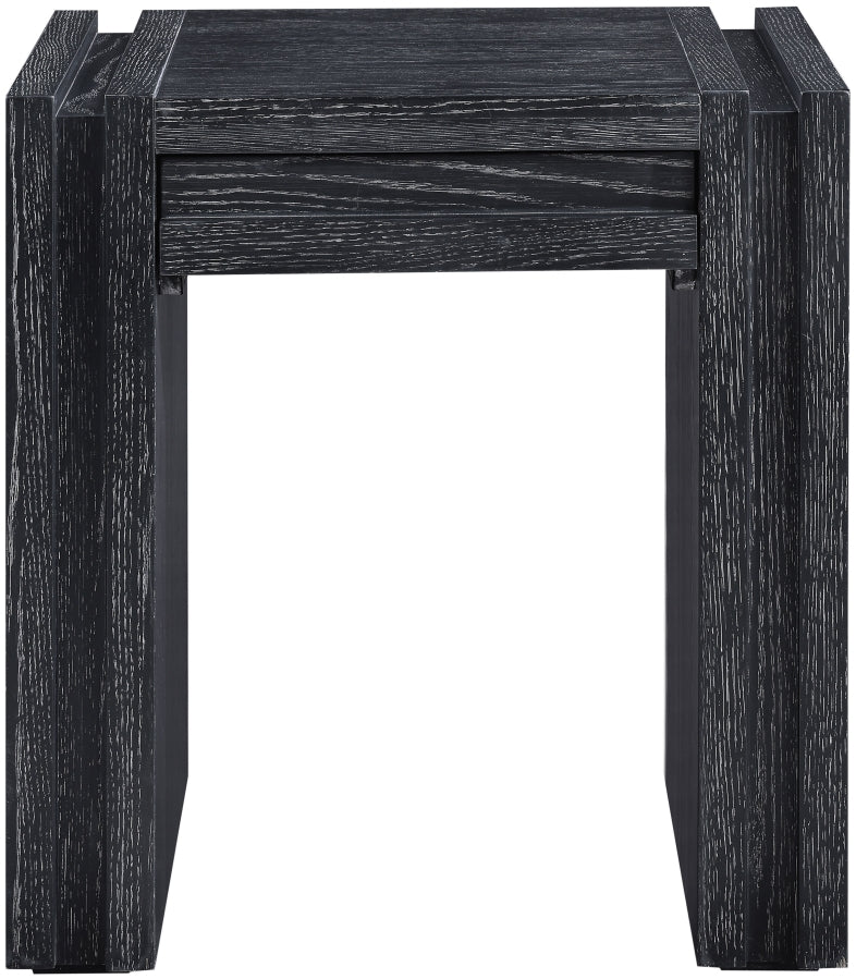 Stanton Oak Veneer And Solid Wood End / Side Table in Black - 232Black-E