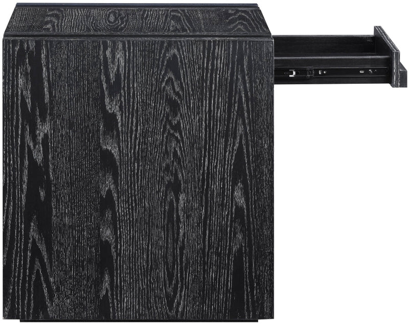 Stanton Oak Veneer And Solid Wood End / Side Table in Black - 232Black-E