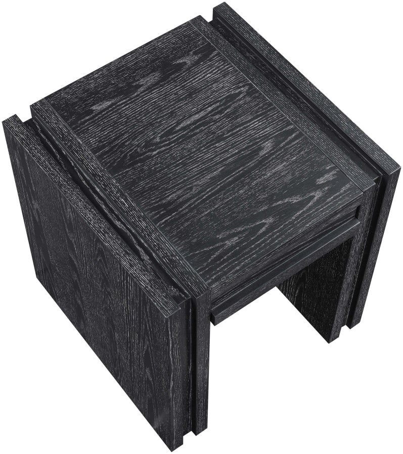 Stanton Oak Veneer And Solid Wood End / Side Table in Black - 232Black-E