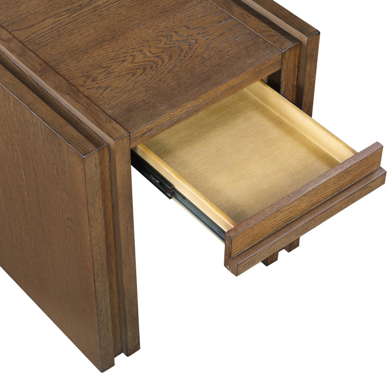Stanton Oak Veneer And Solid Wood End / Side Table in Brown - 232Brown-E