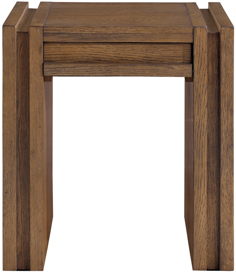 Stanton Oak Veneer And Solid Wood End / Side Table in Brown - 232Brown-E