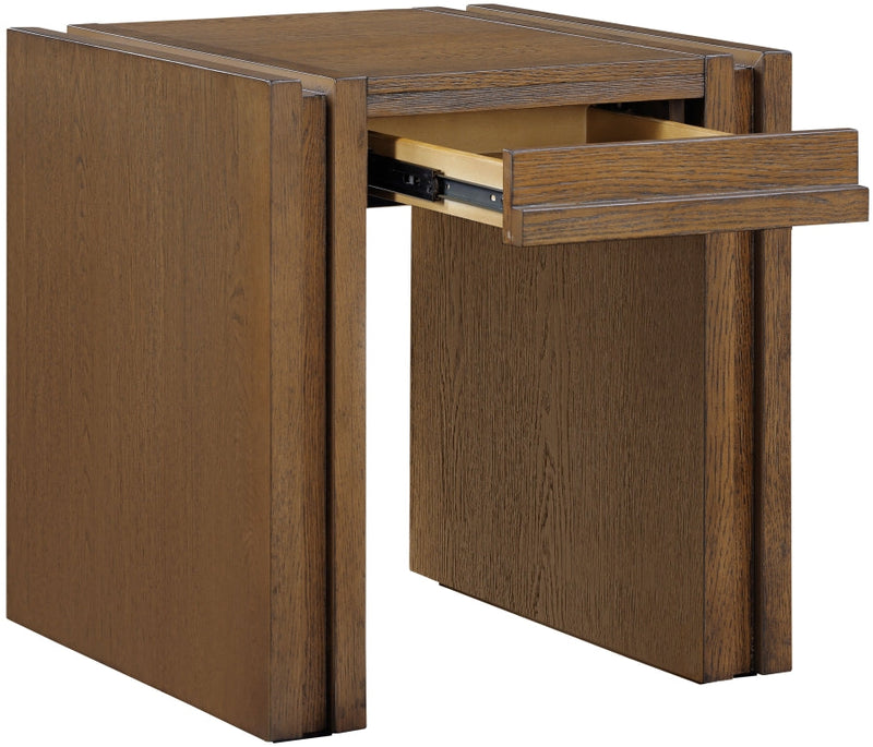 Stanton Oak Veneer And Solid Wood End / Side Table in Brown - 232Brown-E