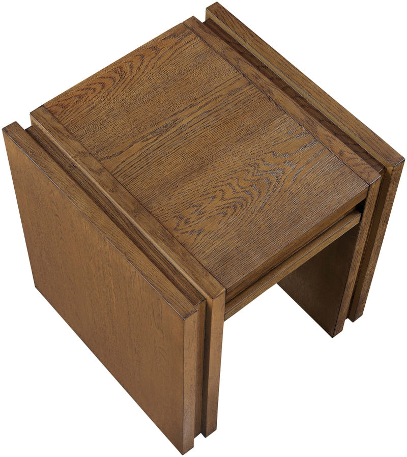 Stanton Oak Veneer And Solid Wood End / Side Table in Brown - 232Brown-E