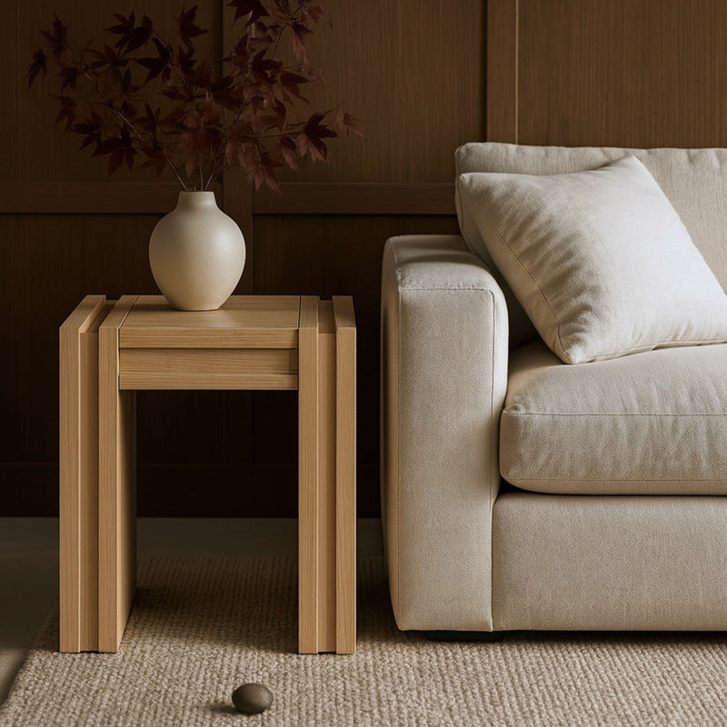 Stanton Oak Veneer And Solid Wood End / Side Table in Natural - 232Natural-E