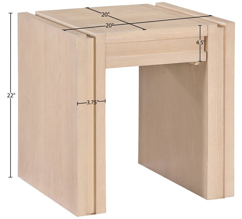 Stanton Oak Veneer And Solid Wood End / Side Table in Natural - 232Natural-E
