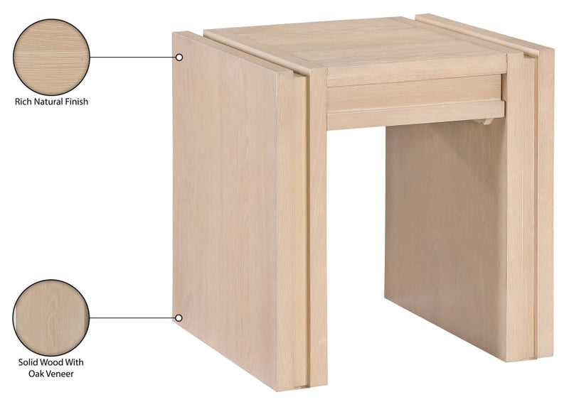 Stanton Oak Veneer And Solid Wood End / Side Table in Natural - 232Natural-E