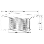 Stanton Rectangular 66-inch Dining Table Black - 102061