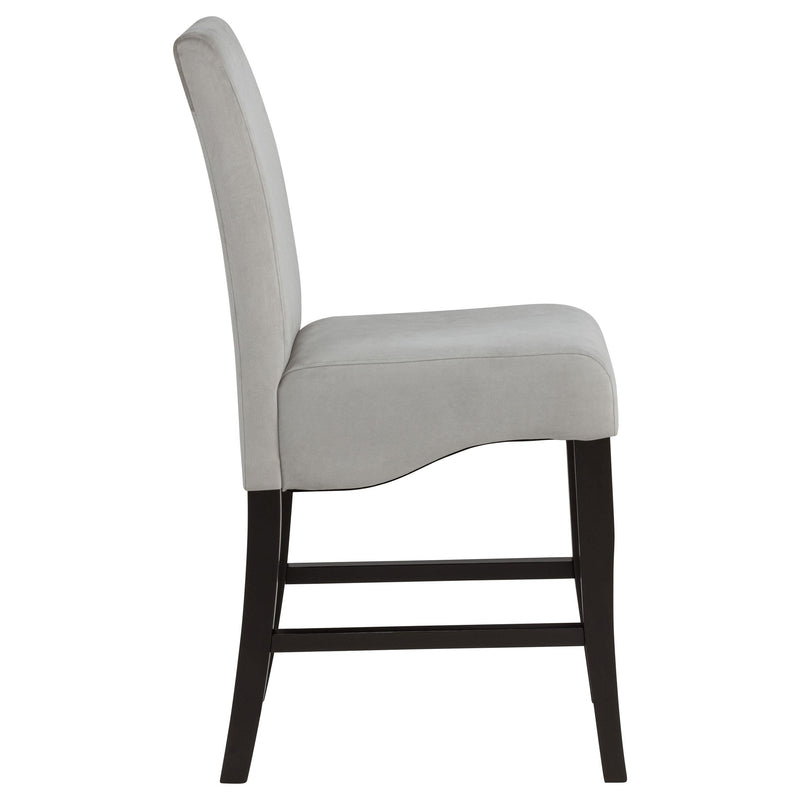 Stanton Velvet Upholstered Counter Chair Grey (Set of 2) - 102069GRY