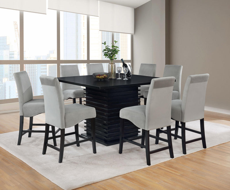 Stanton Velvet Upholstered Counter Chair Grey (Set of 2) - 102069GRY