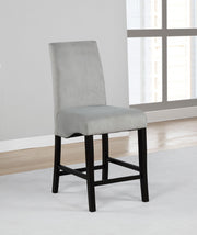 Stanton Velvet Upholstered Counter Chair Grey (Set of 2) - 102069GRY