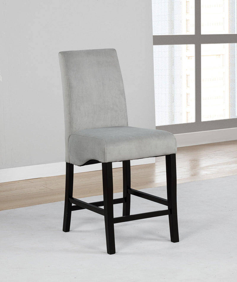 Stanton Velvet Upholstered Counter Chair Grey (Set of 2) - 102069GRY